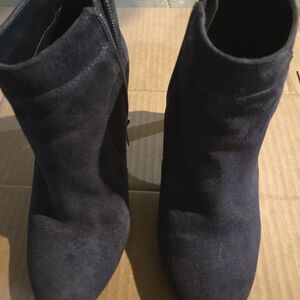 Bandolino Navy Suede Ankle Booties